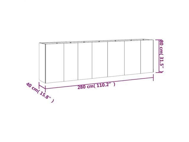 vidaXL Garden Raised Bed Rusty Corten Steel 110.2 x 15.7 x 31.5 in