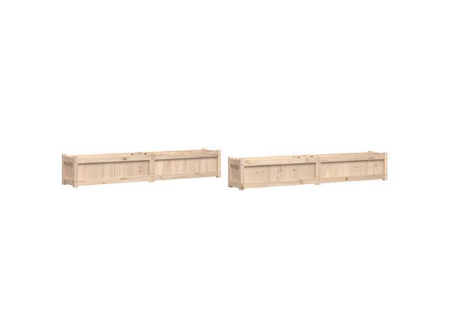 vidaXL Garden Planter Set of 2 Pine Solid pine wood Large