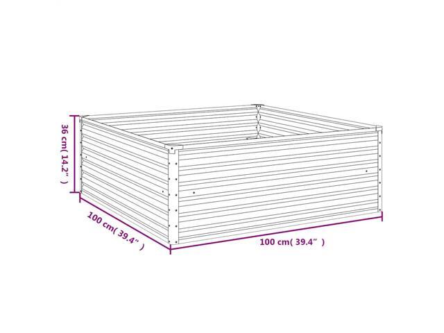 vidaXL Garden Raised Bed Normal metal color that develops rust over time