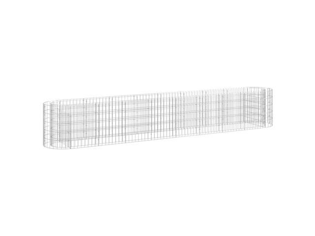 vidaXL Gabion Raised Bed Silver Galvanized iron Large Sturdy