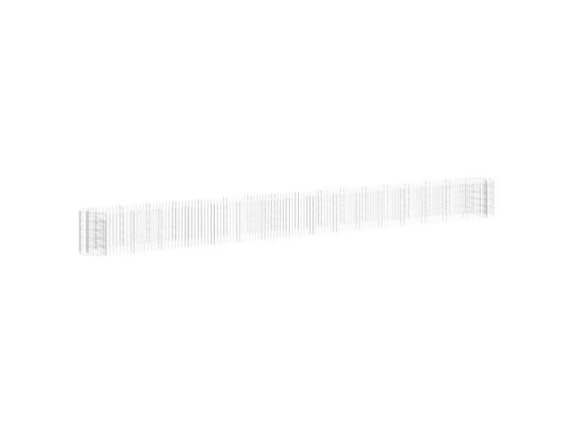 vidaXL Gabion Raised Bed Silver Galvanized iron Large Durable
