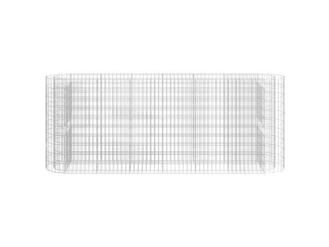 vidaXL Gabion Raised Bed Silver Galvanized iron Large Durable