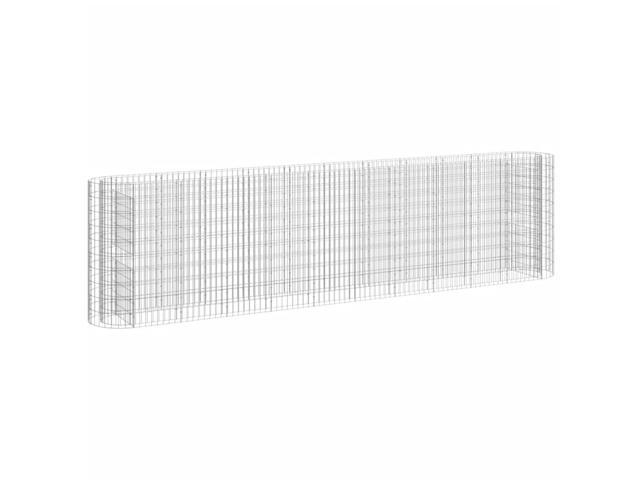 vidaXL Gabion Raised Bed Silver Galvanized Steel Extra Large Durable