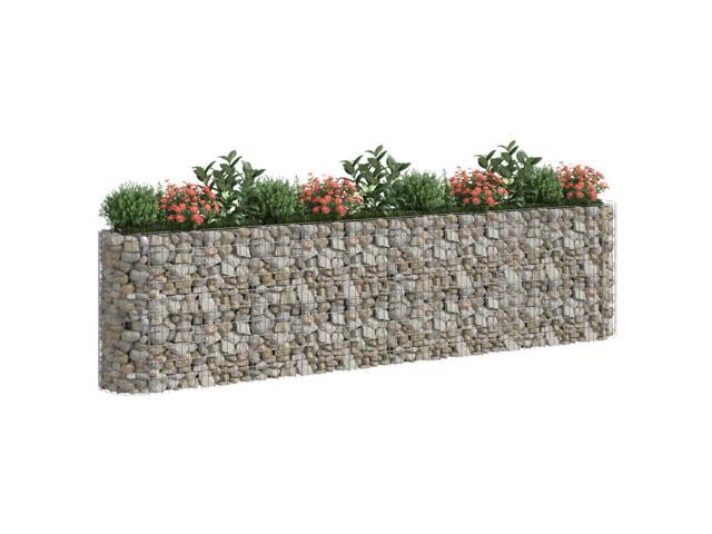 vidaXL Gabion Raised Bed Silver Galvanized Steel Extra Large Durable