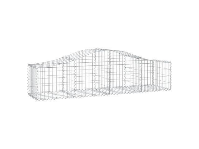 vidaXL Gabion Basket Galvanized silver Galvanized iron