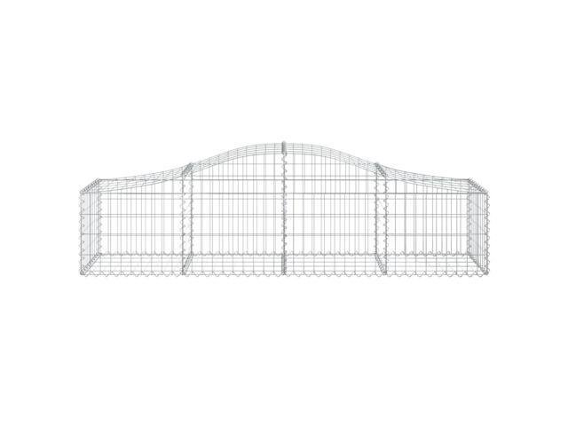 vidaXL Gabion Basket Galvanized silver Galvanized iron