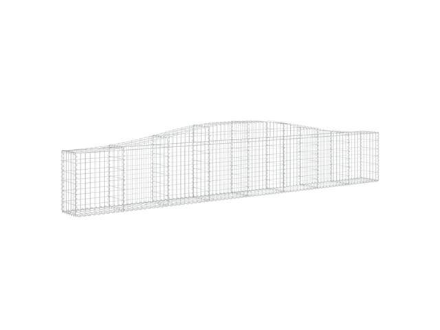 vidaXL Gabion Basket Silver Galvanized Iron Large Decorative Inlays