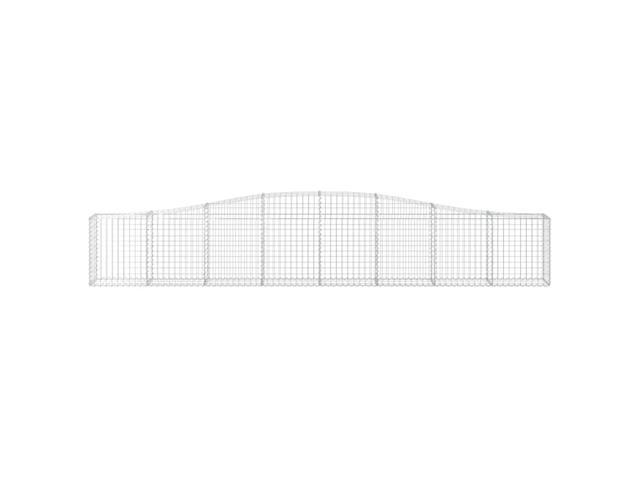 vidaXL Gabion Basket Silver Galvanized Iron Large Decorative Inlays