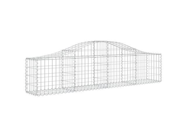 vidaXL Gabion Basket Set of 2 Silver Galvanized Iron Extra Large