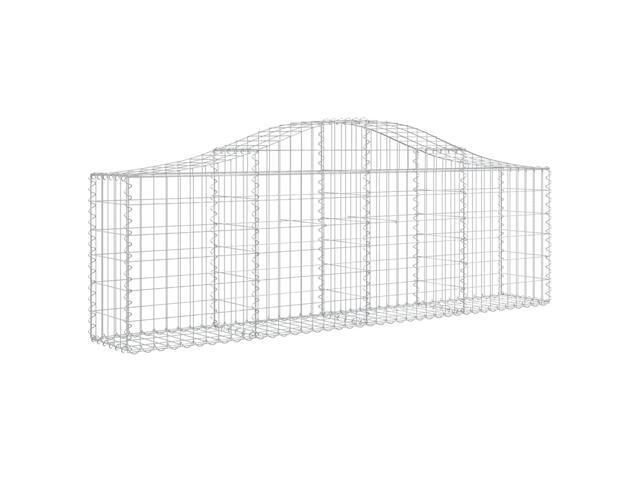 vidaXL Gabion Basket Set of 2 Silver Galvanized Steel Large