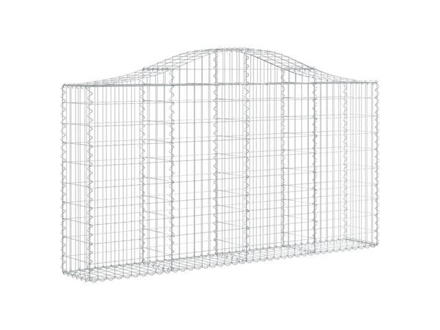 vidaXL Gabion Basket Set of 2 Silver Galvanized iron