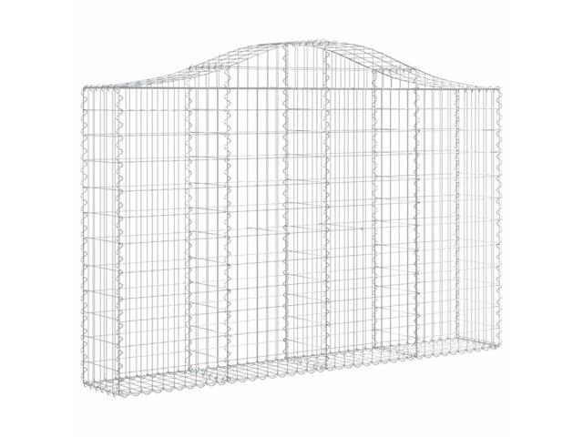 vidaXL Gabion Basket Set of 2 Silver Galvanized iron