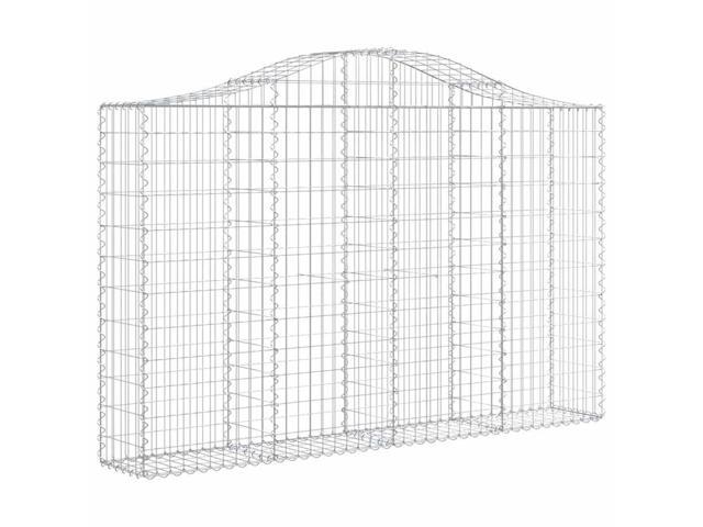 vidaXL Gabion Basket Set of 3 Silver Galvanized iron Large Durable