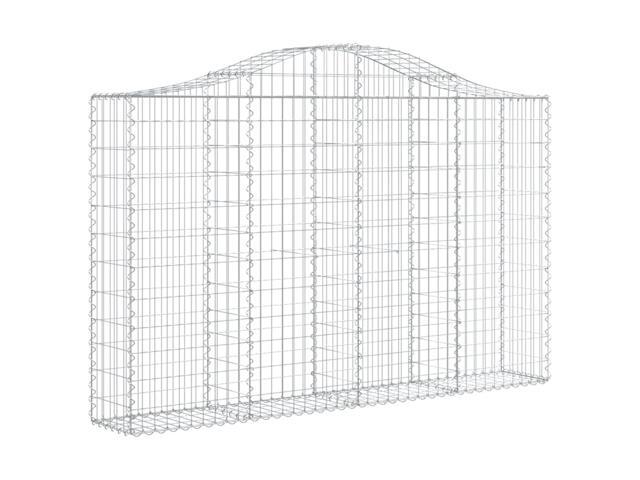 vidaXL Gabion Basket Set of 4 Silver Galvanized iron