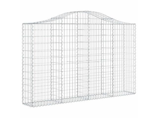 vidaXL Gabion Basket Set of 6 Silver Galvanized iron Durable