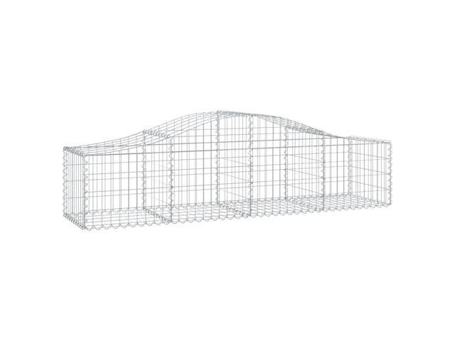 vidaXL Gabion Basket Set of 2 Silver Galvanized iron Medium