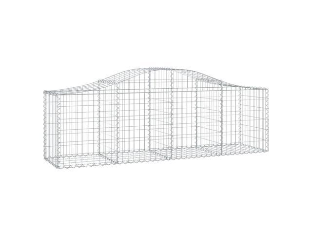vidaXL Gabion Basket Set of 2 Silver Galvanized iron