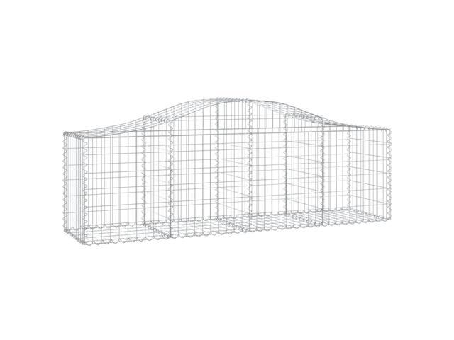 vidaXL Gabion Basket Set of 4 Silver Galvanized Iron