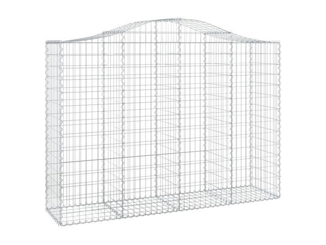 vidaXL Gabion Basket Set of 2 Silver Galvanized iron Large