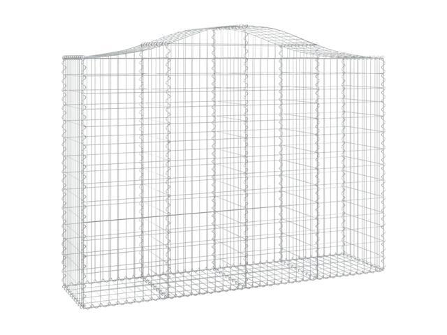 vidaXL Gabion Basket Set of 6 Silver Galvanized Iron Large