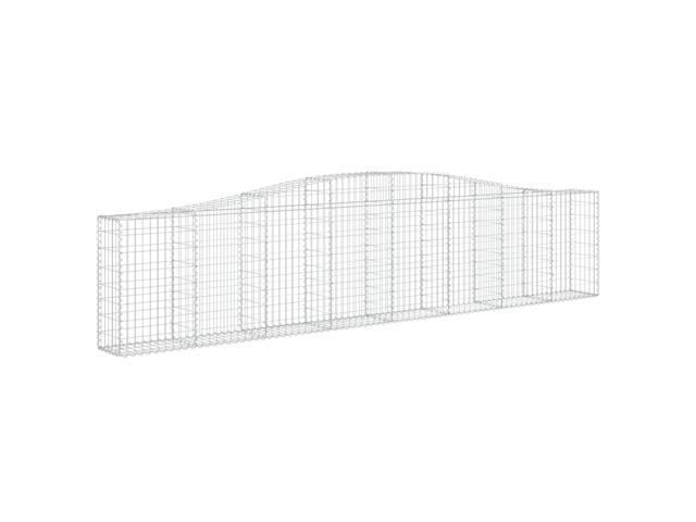 vidaXL Gabion Basket Set of 4 Silver Galvanized Iron 31.5/39.4 in, Large