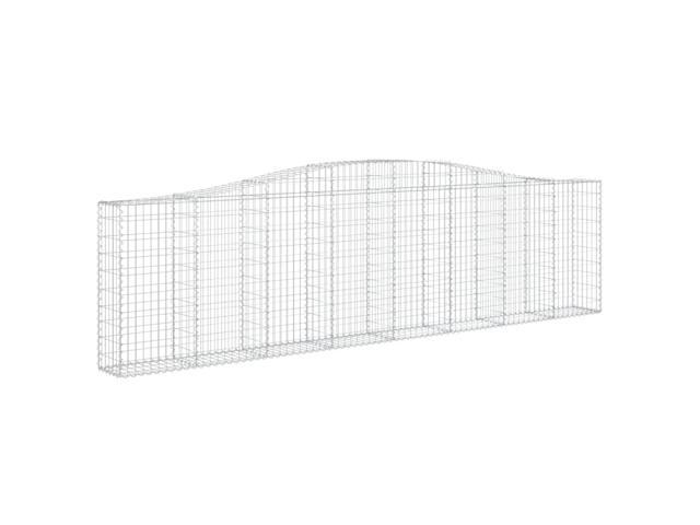 vidaXL Gabion Basket Set of 4 Silver Galvanized Iron Large Durable