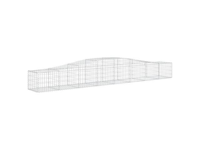vidaXL Gabion Basket Set of 3 Silver Galvanized Iron Large