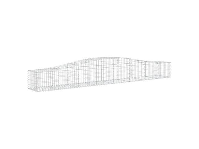vidaXL Gabion Basket Set of 8 Silver Galvanized iron Medium