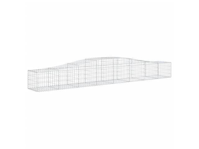 vidaXL Gabion Basket Set of 9 Silver Galvanized iron Large