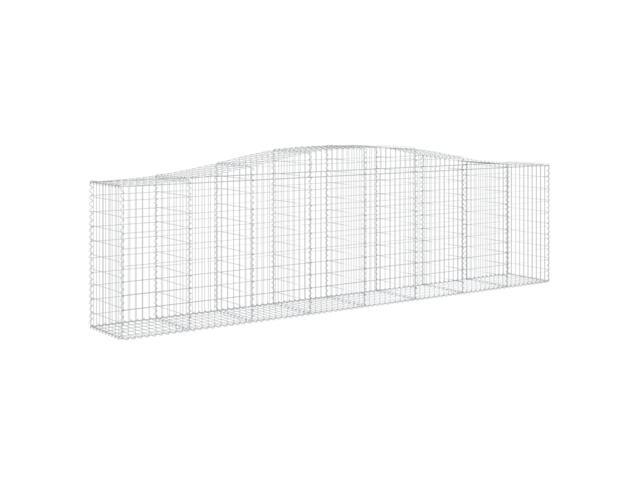 vidaXL Gabion Basket Set of 4 Silver Galvanized Iron