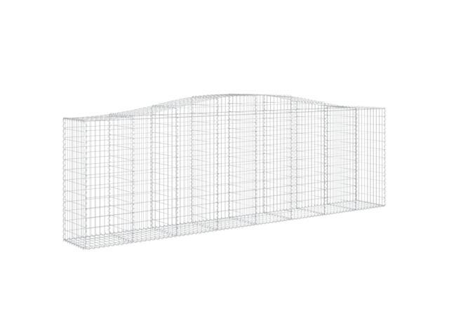 vidaXL Gabion Basket Set of 4 Silver Galvanized iron Large Durable
