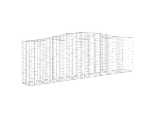 vidaXL Gabion Basket Set of 7 Silver Galvanized Iron Large