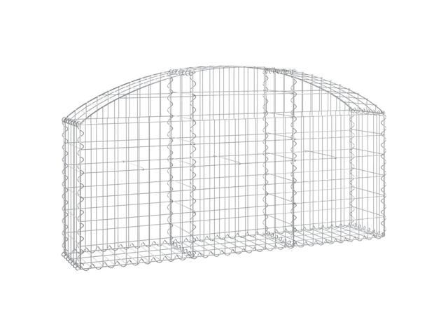 vidaXL Gabion Basket Silver Galvanized Iron Medium Durable