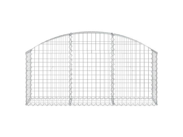 vidaXL Gabion Basket Silver Galvanized Iron Medium Durable