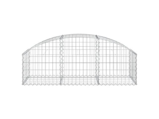 vidaXL Gabion Basket Silver Galvanized iron Decorative Inlays