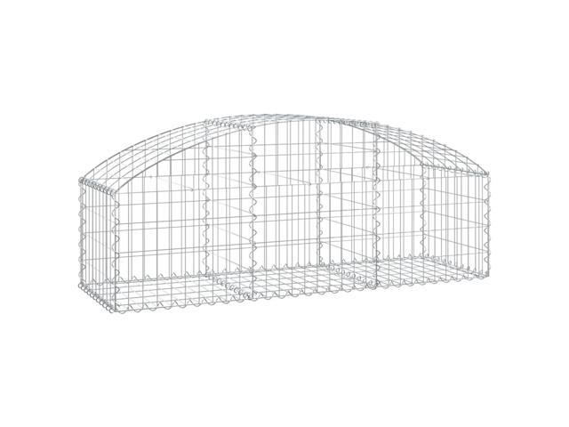 vidaXL Gabion Basket Silver Galvanized iron Decorative Inlays
