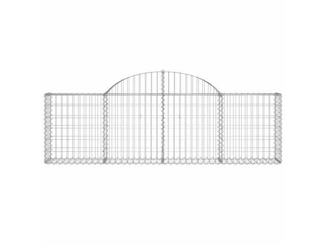 vidaXL Gabion Basket Silver Galvanized iron 78.7 x 11.8 x 23.6/31.5 in