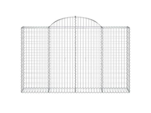 vidaXL Gabion Basket Silver Galvanized Iron 78.7 x 11.8 x 55.1 in