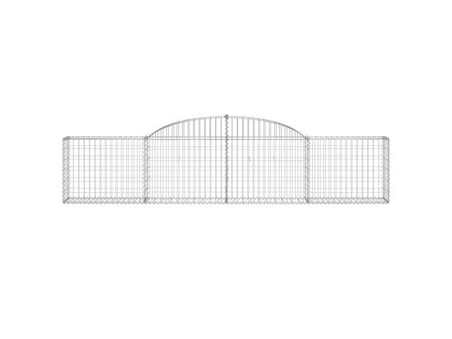 vidaXL Gabion Basket Silver Galvanized Iron Large Decorative Inlays
