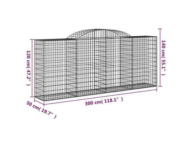 vidaXL Gabion Basket Silver Galvanized Iron Large Sturdy Gabion Basket