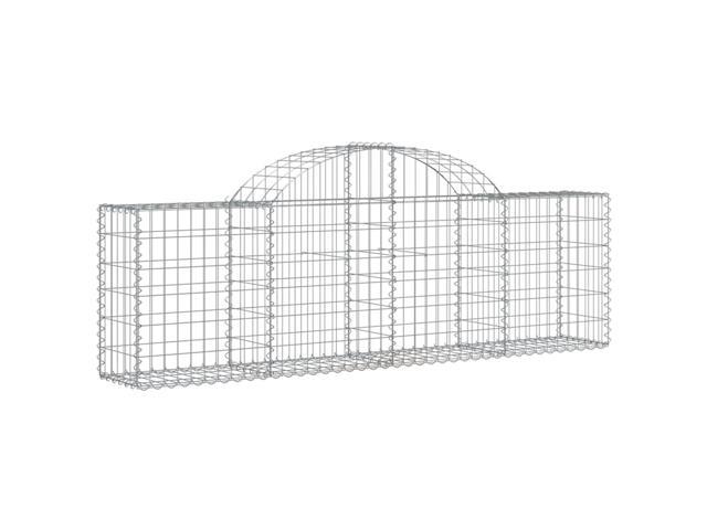 vidaXL Gabion Basket Set of 3 Silver Galvanized iron Large
