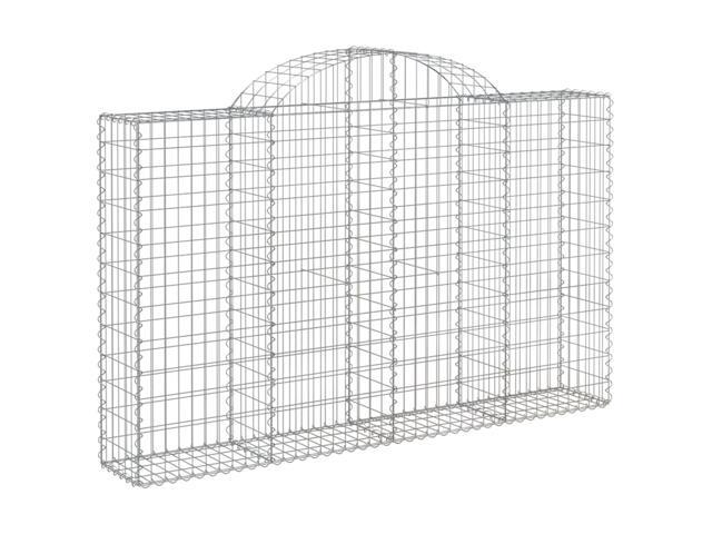 vidaXL Gabion Basket Set of 5 Silver Galvanized iron Extra Large