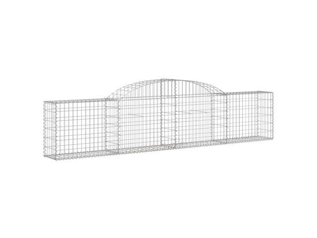 vidaXL Gabion Basket Set of 3 Silver Galvanized Iron Large