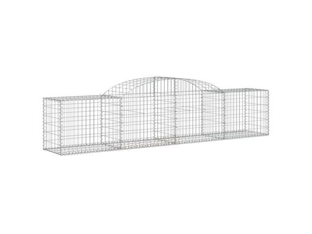 vidaXL Gabion Basket Set of 3 Silver Galvanized iron Extra Large