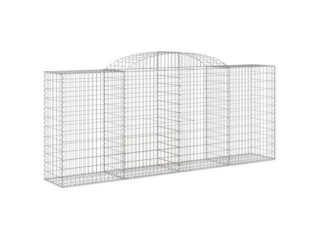 vidaXL Gabion Basket Set of 7 Silver Galvanized iron Large Durable