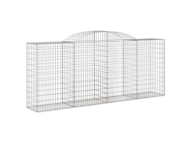 vidaXL Gabion Basket Set of 9 Silver Galvanized Iron Large Durable