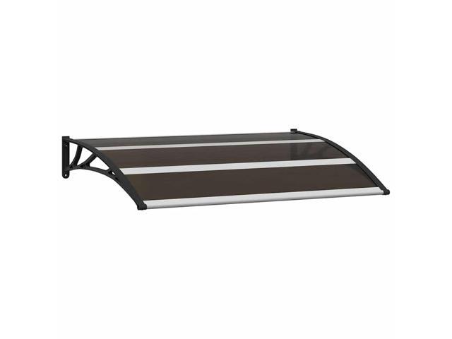 vidaXL Door Canopy, Front Door Canopy for Protection, Porch Canopy for Outdoor, Weather-resistant Polycarbonate Cover, 47.2''x31.5'', Black