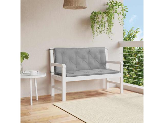 vidaXL Indoor/Outdoor Bench Cushions 2 pcs, Patio Loveseat Cushions, Porch Swing Seat Cushions, Non-slip, Water-Repellent, Breathable, Resilient,...