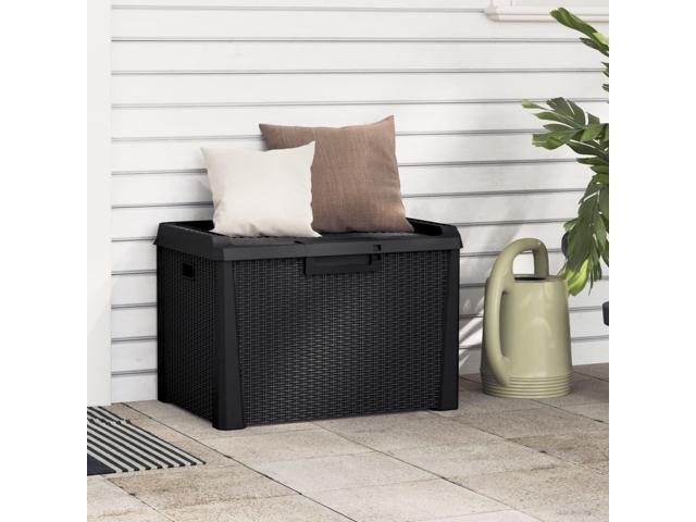 vidaXL Garden Storage Box Anthracite Polypropylene Medium