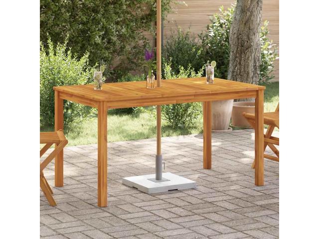 vidaXL Garden Table 55.1'x31.5'x29.1' Solid Acacia Wood